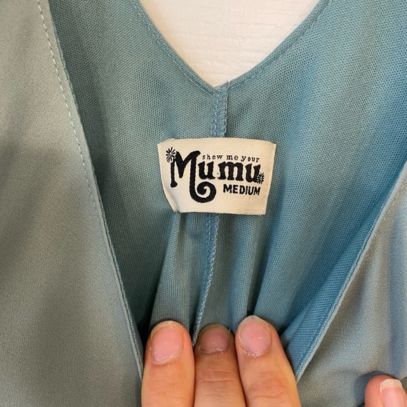 Show Me Your Mumu Jolie Silver Sage Maxi Dress Sz Medium - Picture 8 of 12